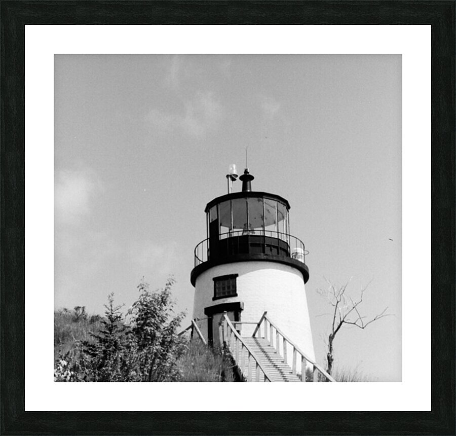 Owls Head Light v3 Picture Frame print