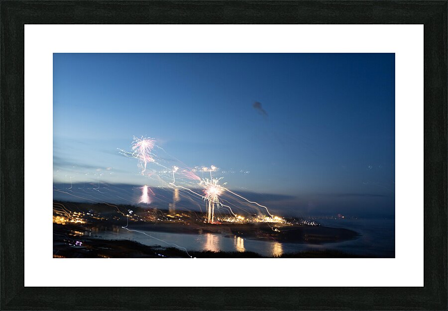 Fireworks or Lightning Picture Frame print