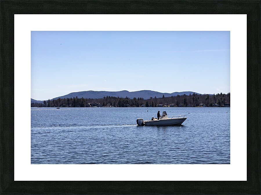 Boating on Lake Winnipesaukee Picture Frame print
