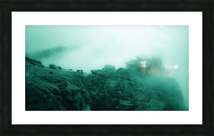 Cliffside Monastery in Greece Picture Frame print