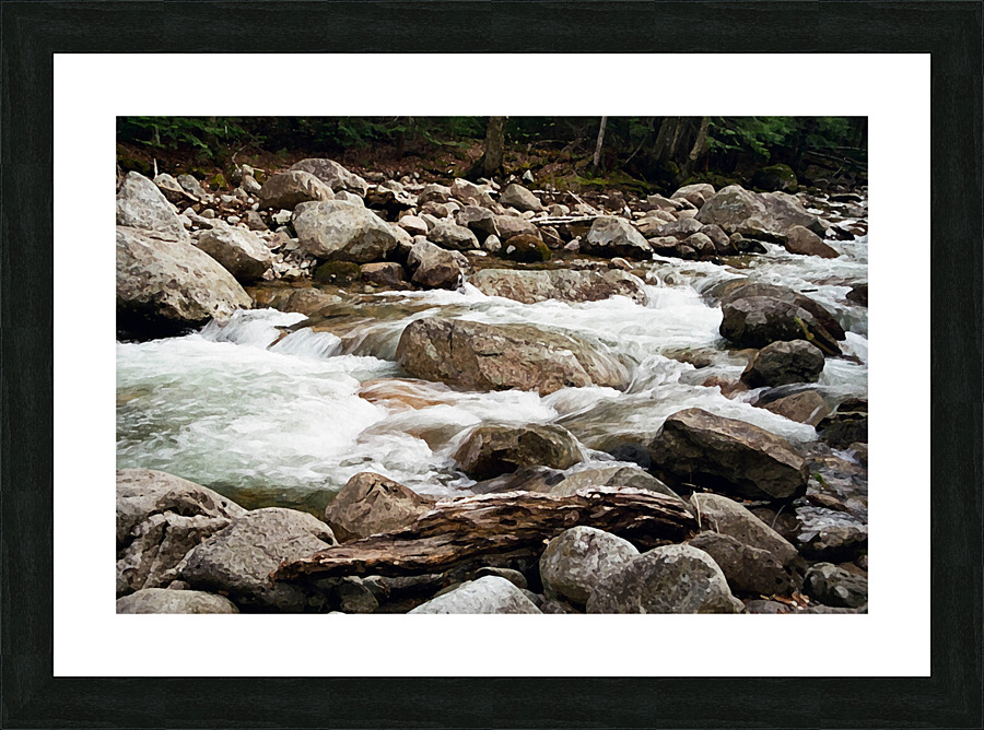 Swift River Flowing Picture Frame print