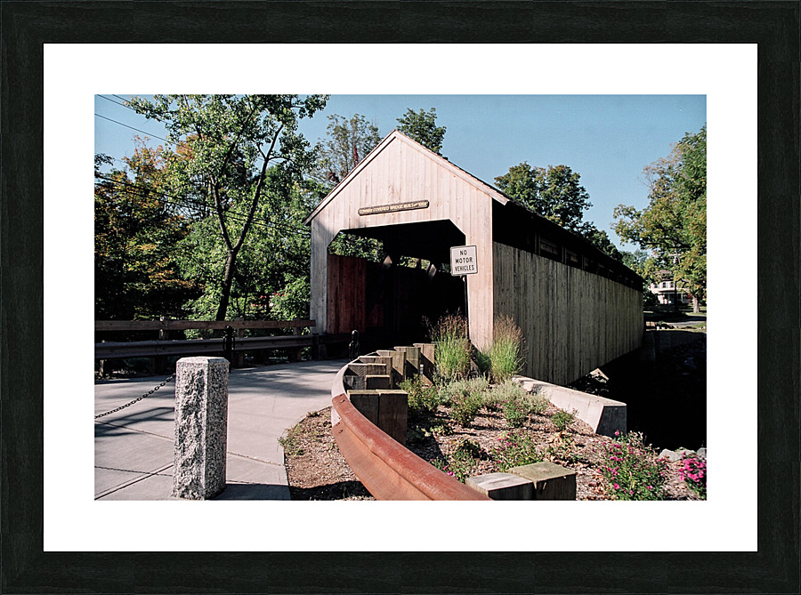 Conway Covered Bridge v2 Picture Frame print