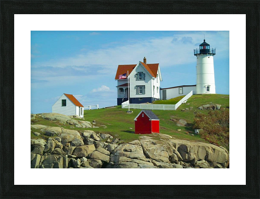 Nubble Lighthouse Picture Frame print