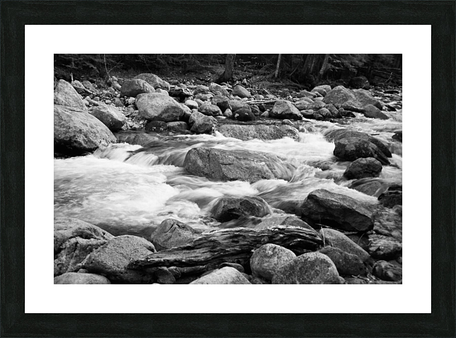Swift River BW Picture Frame print