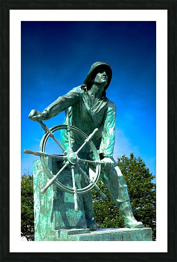 Fisherman of Gloucester Statue v2.1 Picture Frame print