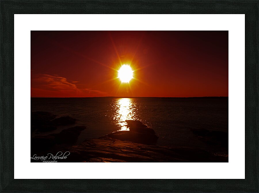 Red Sky Starburst Picture Frame print