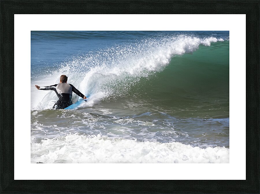 Surfer Riding Waves Picture Frame print