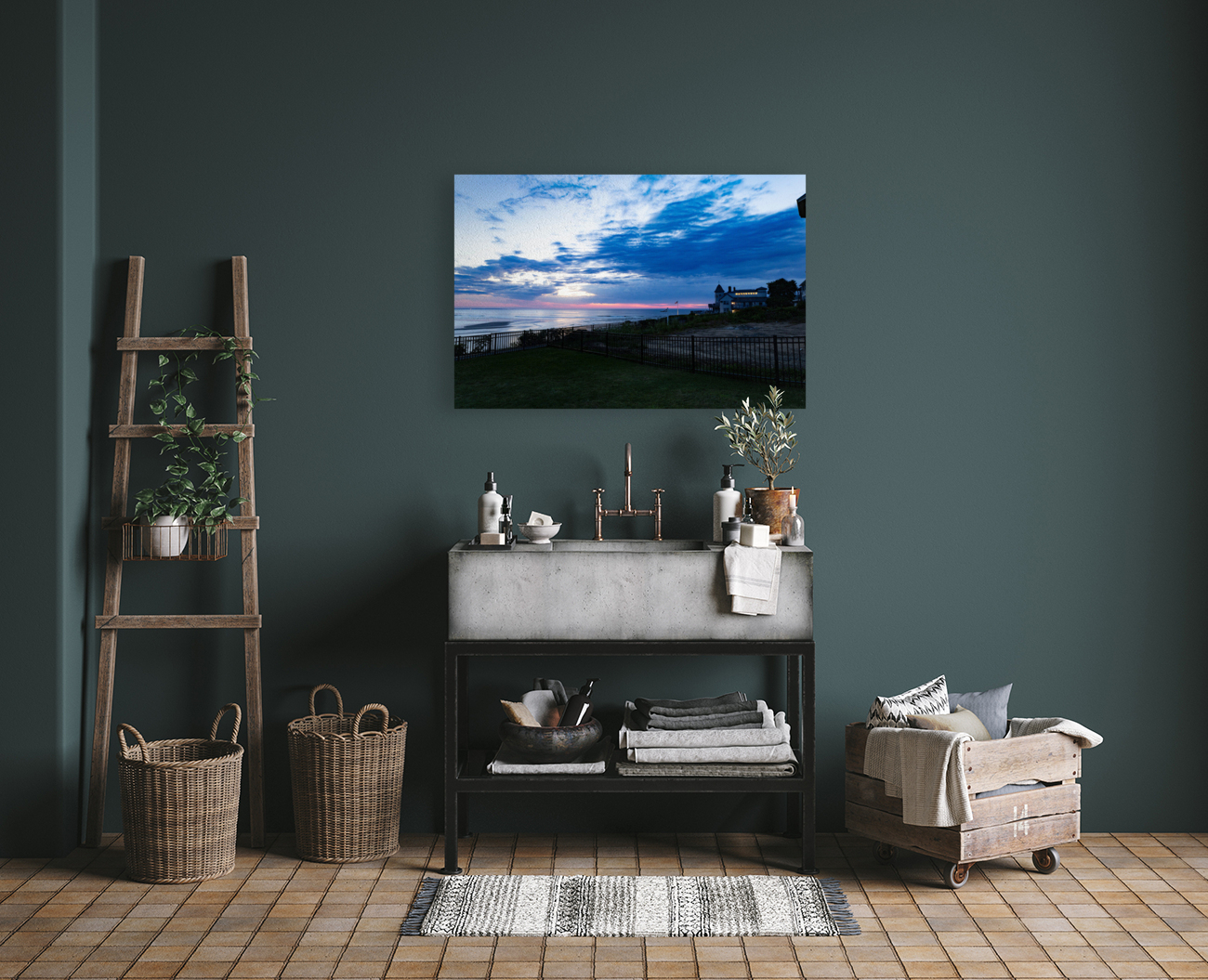 Blue Hour in Ogunquit Maine Reproduction
