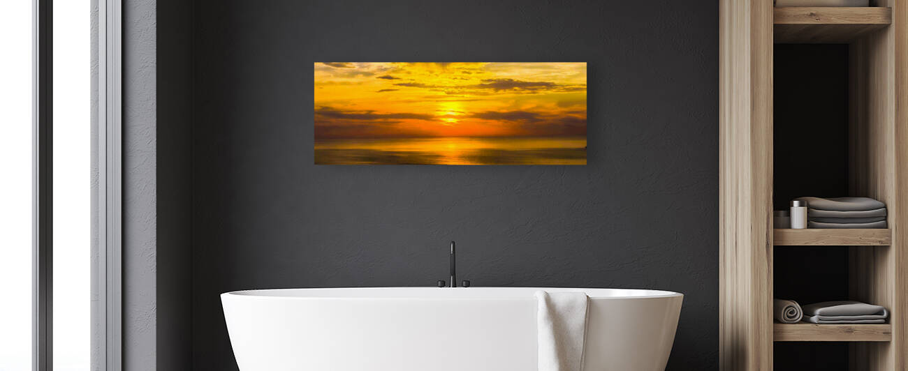 Golden Panoramic Sunrise Over Atlantic Ocean by Palumbo Photography