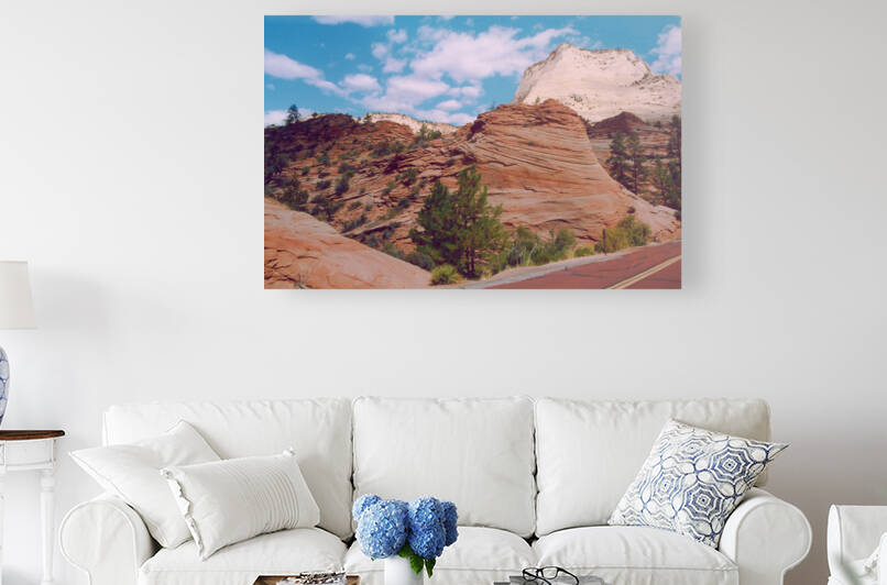 Sandstone Bluff Zion National Park Utah by Palumbo Photography