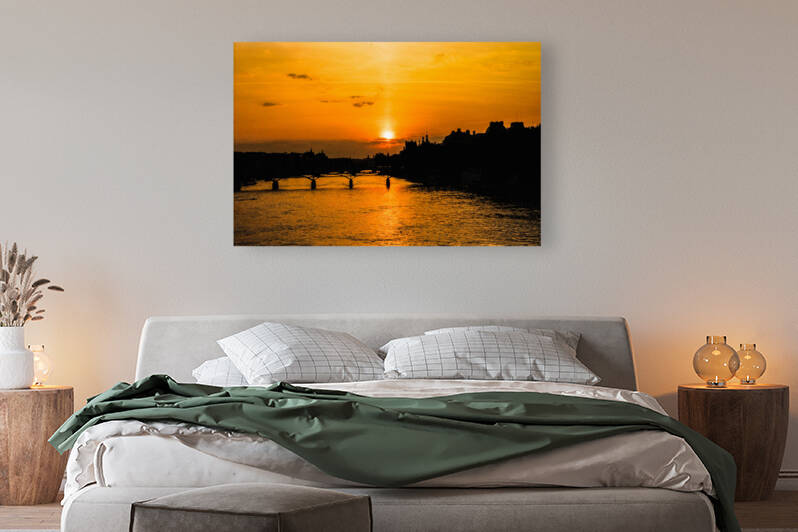 Golden Hour  Sunset  3 Over the Seine by Palumbo Photography