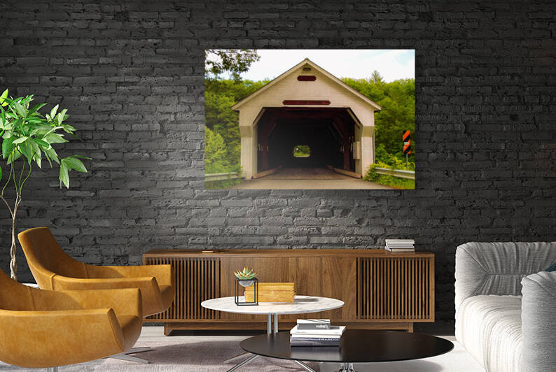 Dummerston Covered Bridge Front View by Palumbo Photography