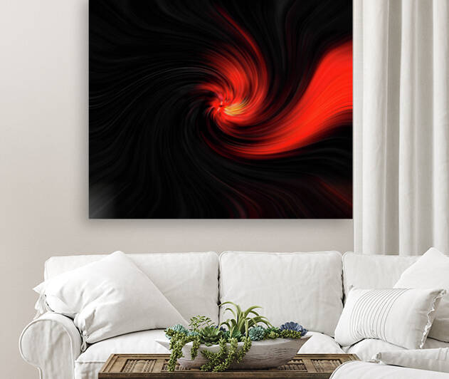 Fireworks Red Swirl Abstract by Palumbo Photography