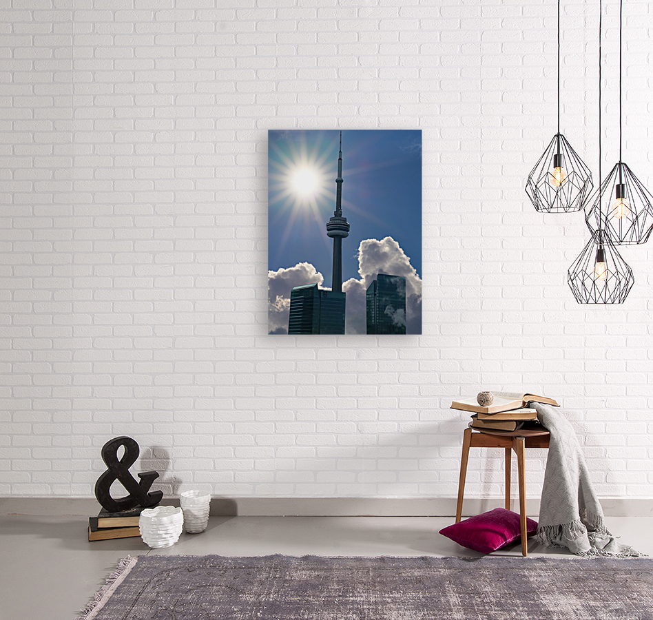 CN Tower and Sun Rays Reproduction