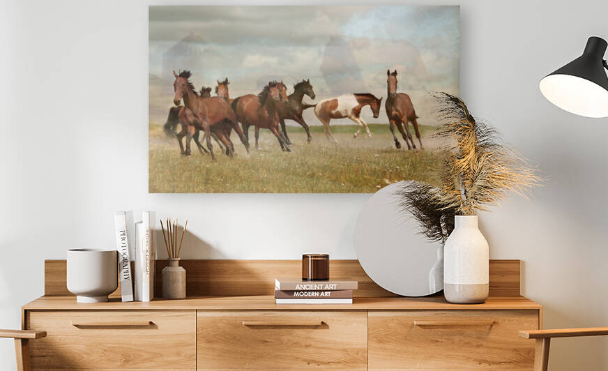 Mustangs by Ron Crough