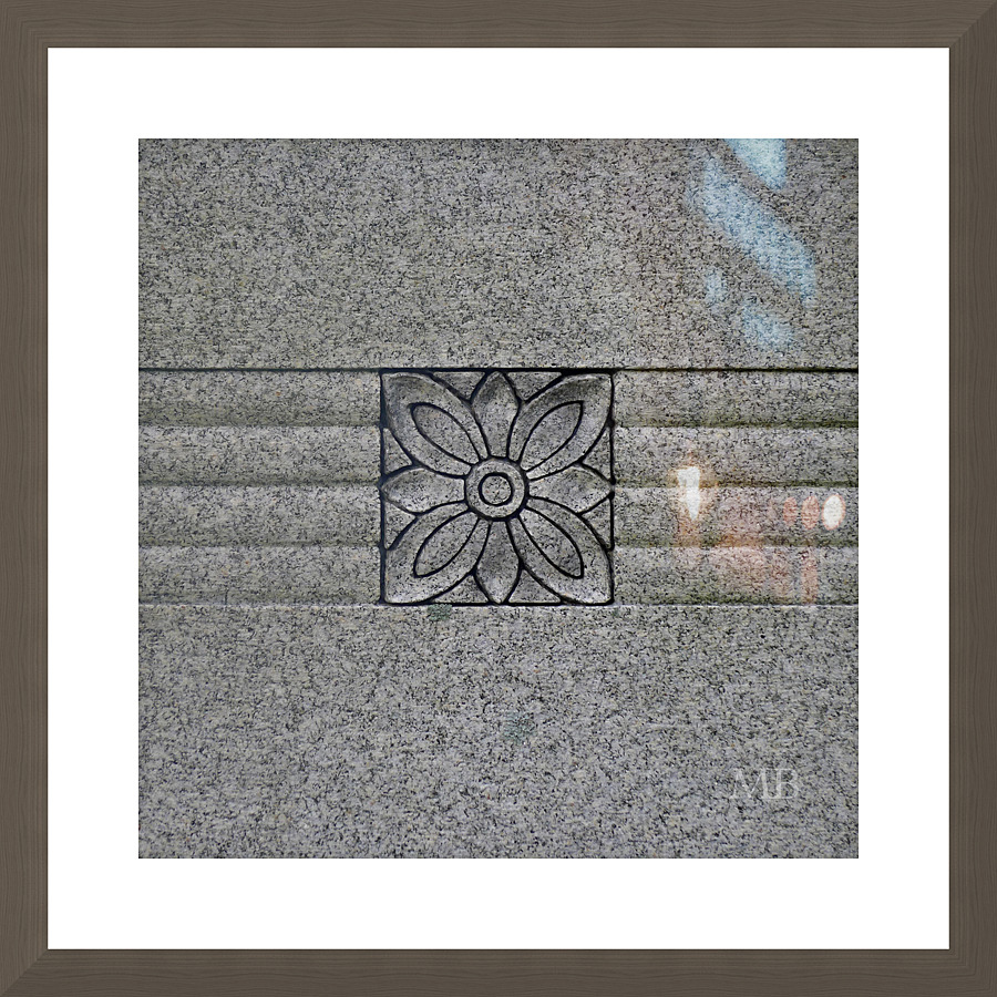 Granite Flower Picture Frame print