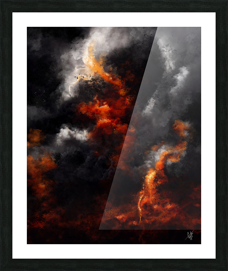 Fire Storm Picture Frame print