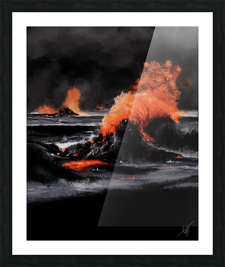Smoldering Sea Picture Frame print