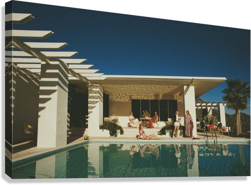 Poolside In Arizona - Slim Aarons Canvas Print