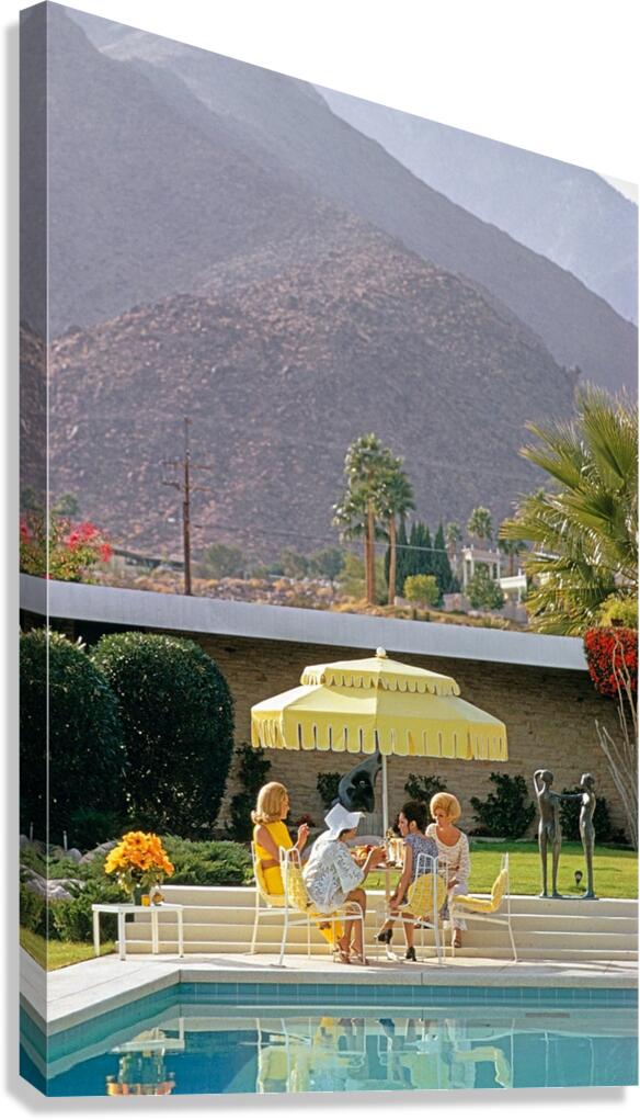 Poolside Scenery Slim Aarons Canvas Print