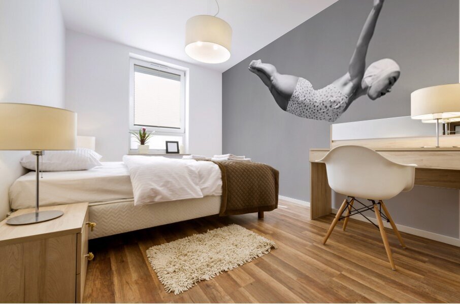 Springboard diver Mural print
