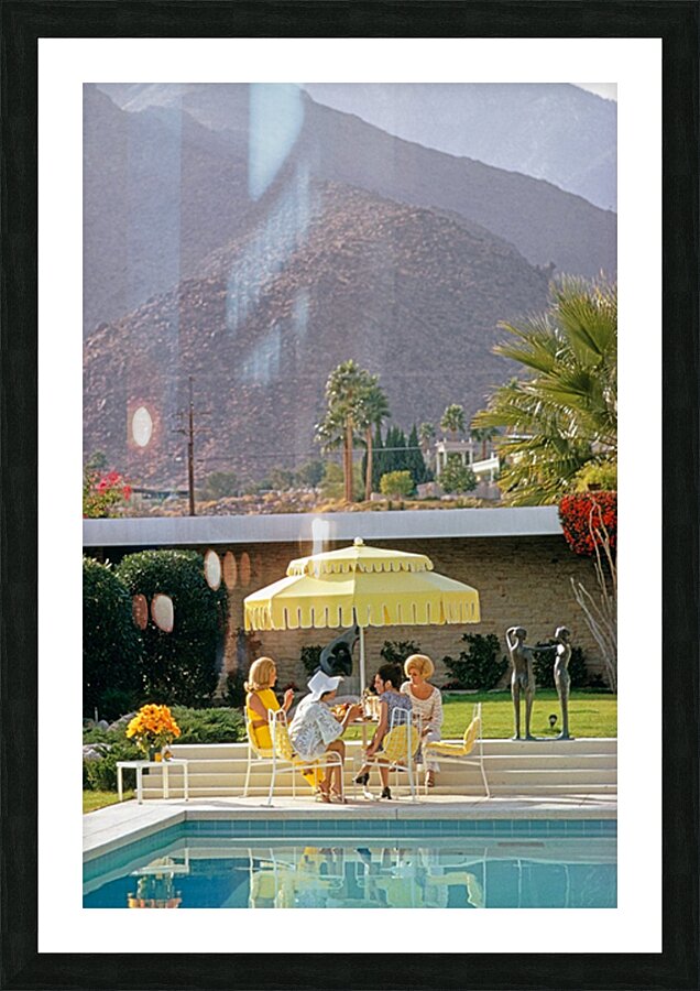 Poolside Scenery Slim Aarons Picture Frame print