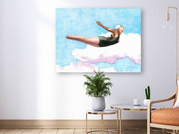 Diver in Lavender Clouds   Sarah Morrissette by chirsteven