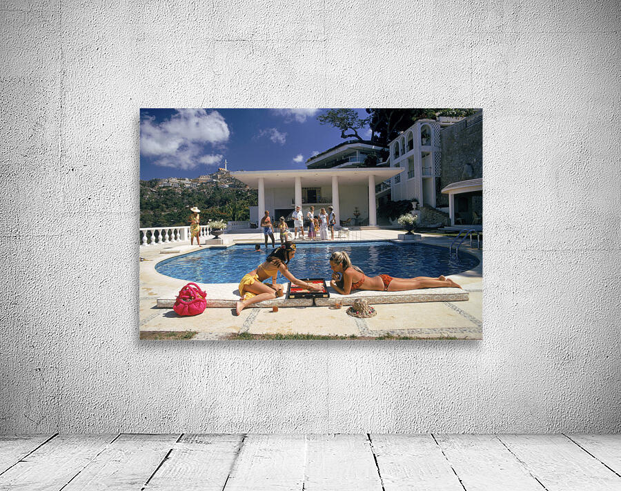Poolside Backgammon - Slim Aarons Wall Preview