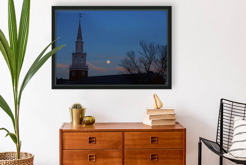 Moonlit steeple Reproduction
