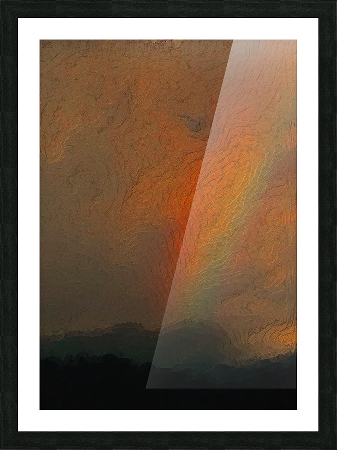 Topographic Rainbow Picture Frame print
