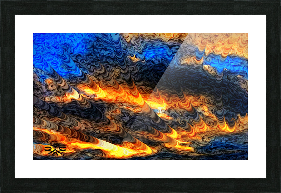 Swirl Sunset Picture Frame print