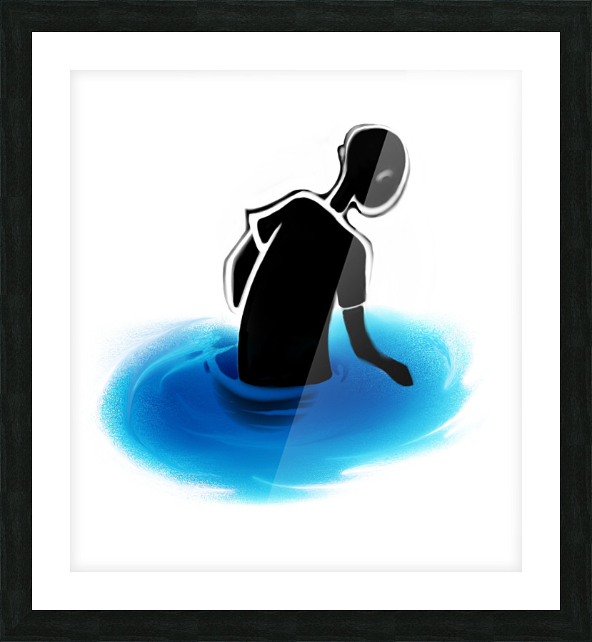 Wading Picture Frame print