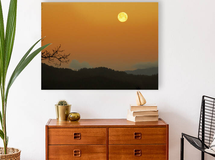 Moonset on the Coast Range by Robert Stretch