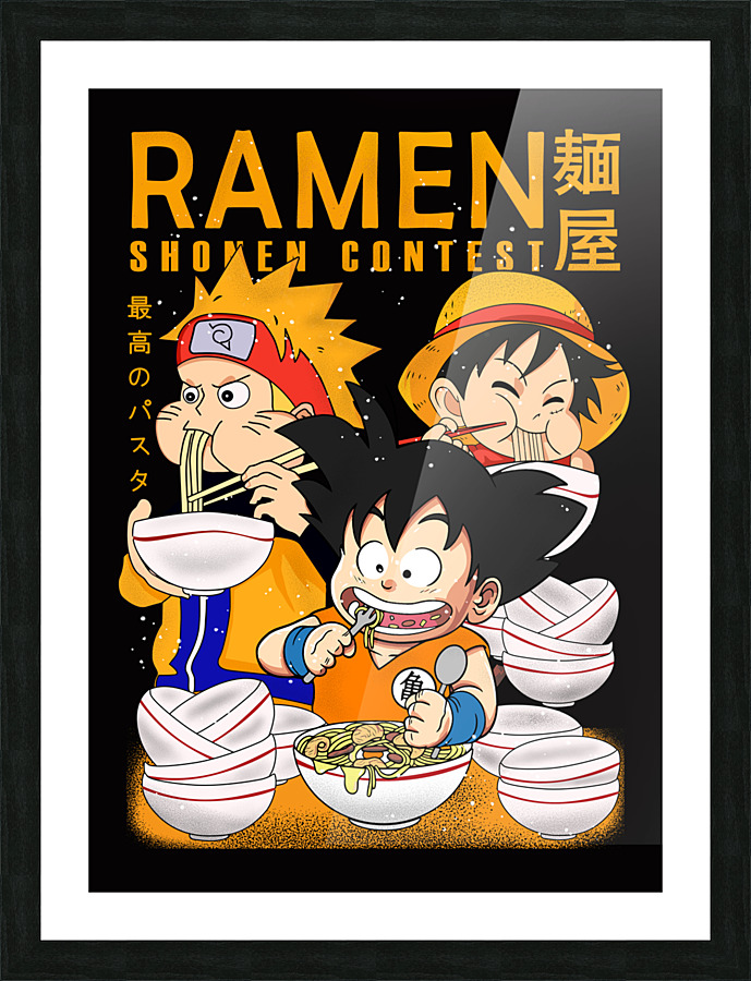 ramen collage 29 Picture Frame print