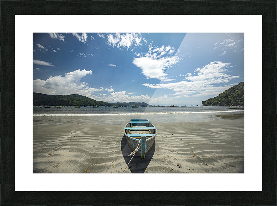 Boat on beach Picture Frame print
