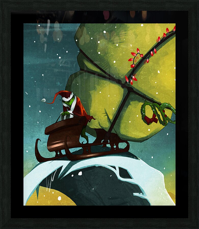The Grinch Picture Frame print