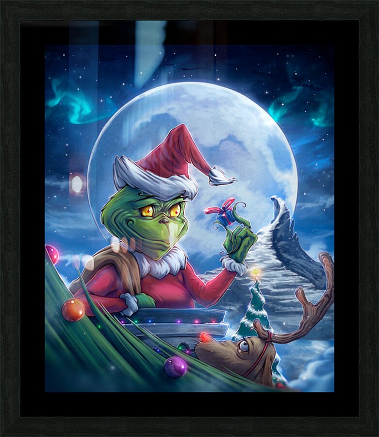 The Grinch Picture Frame print