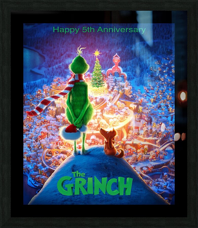 The Grinch Picture Frame print