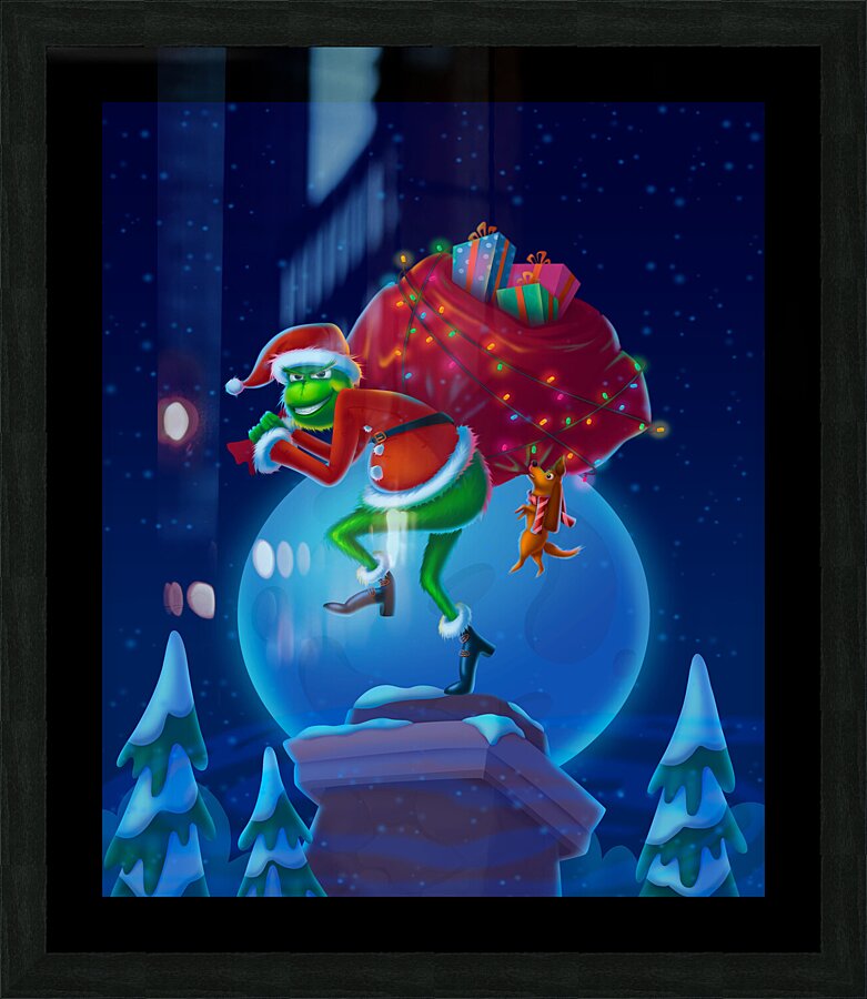 The Grinch Picture Frame print