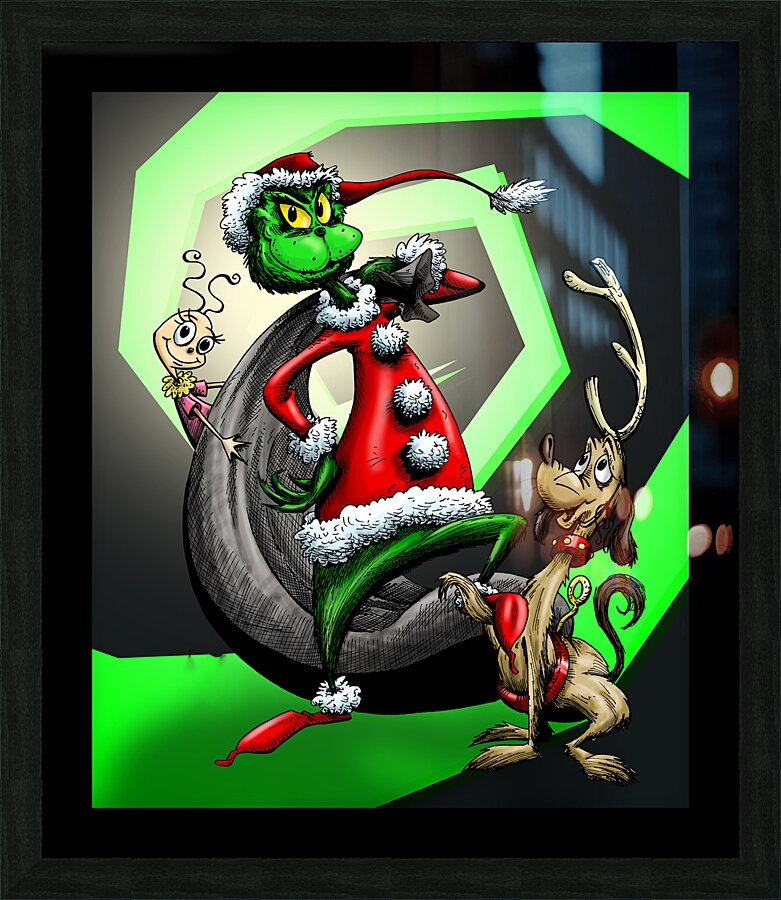 The Grinch Picture Frame print