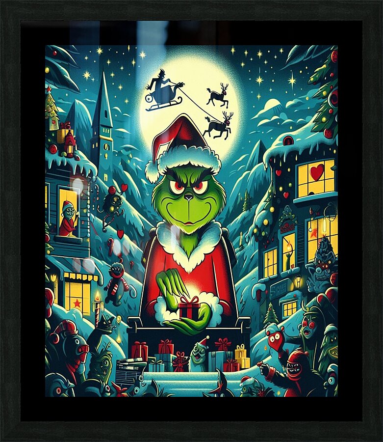The Grinch Picture Frame print
