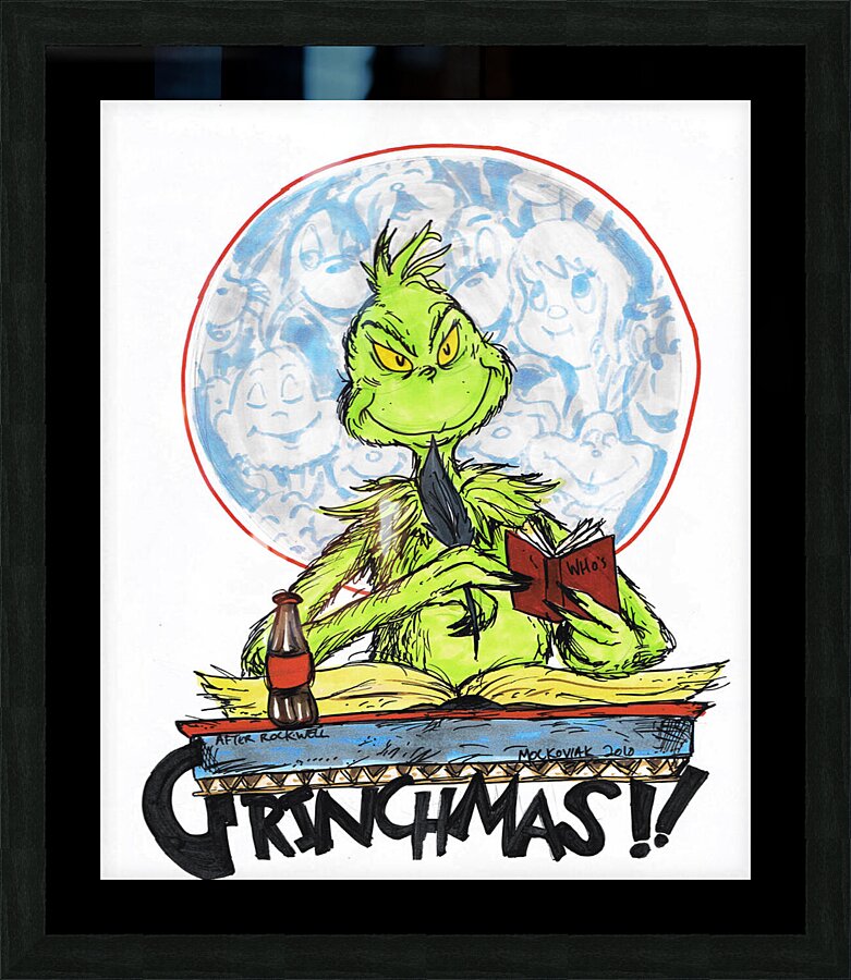 The Grinch Picture Frame print