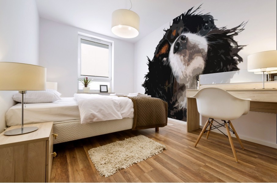 pop art dog Mural print