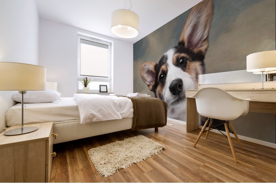 Corgi Smile Mural print