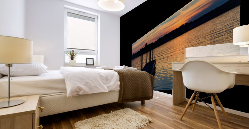 Stillness at the Launch Mural print
