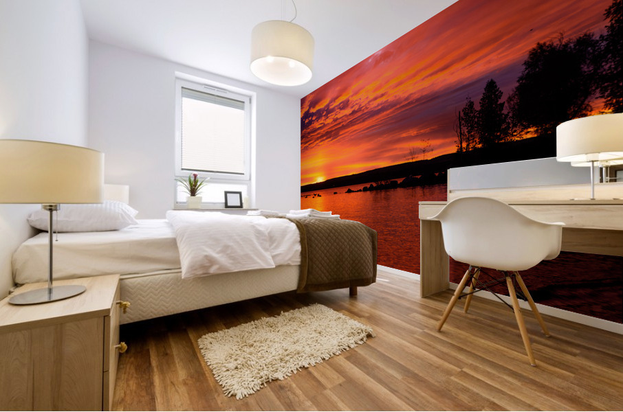 Sunrise Fire Mural print