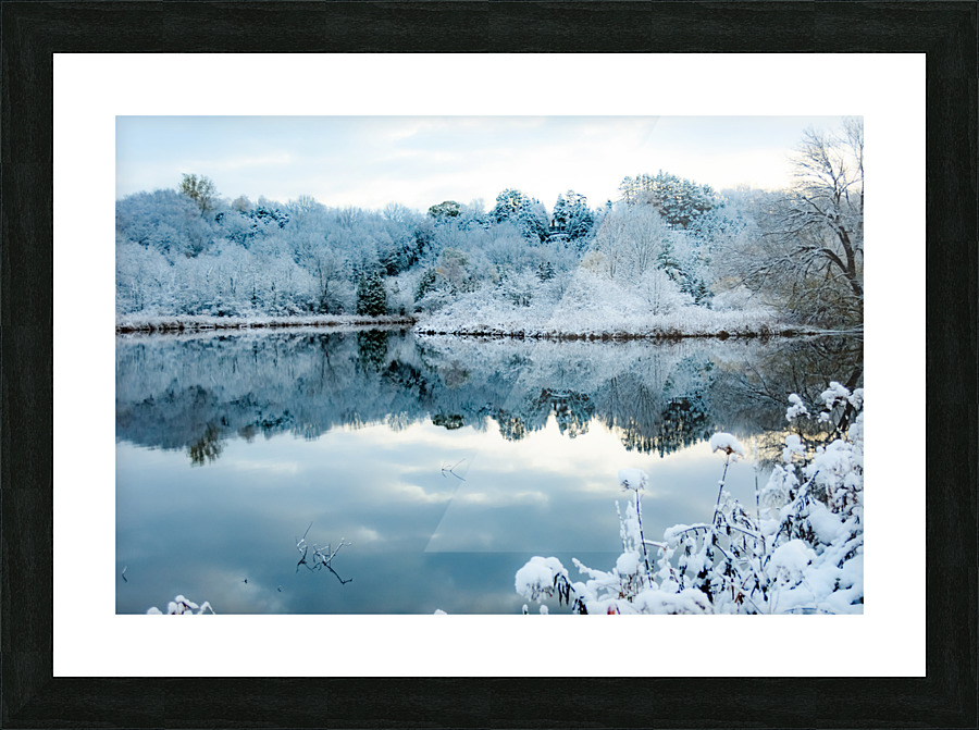Winter Magic on the River Picture Frame print