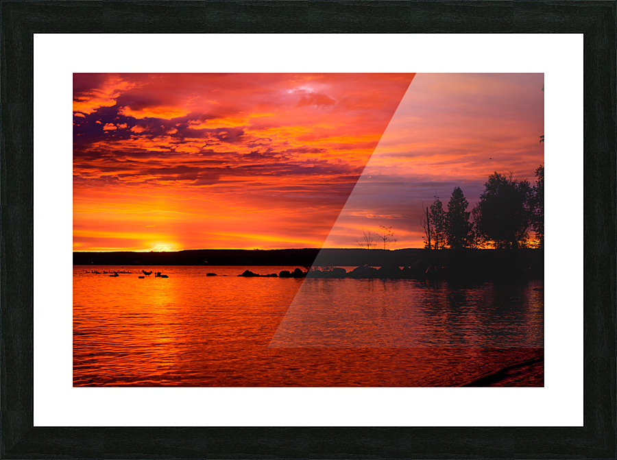 Sunrise Fire Picture Frame print