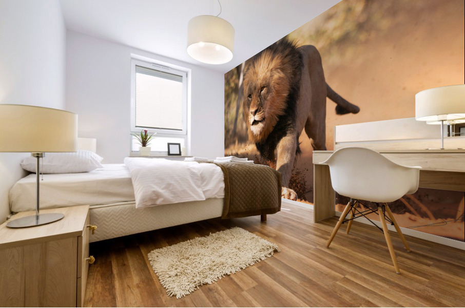 1160 - Running lion  Mural print