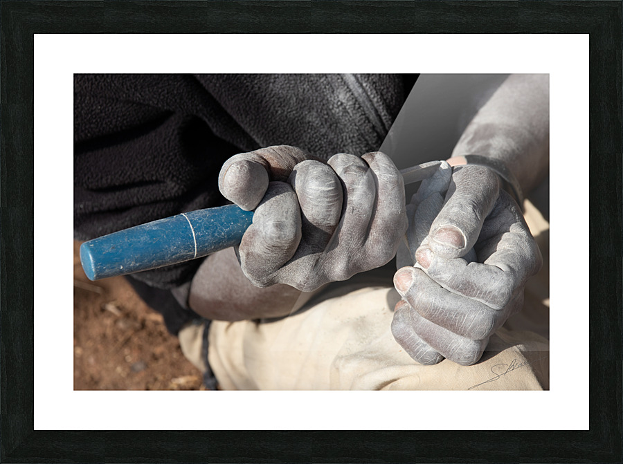 1127 - Working hands Picture Frame print